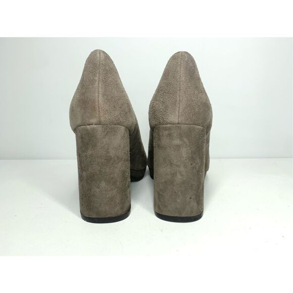 Cole Haan Renner Grand Pumps Heels Suede Leather Block Heel Morel Women 6.5 - Picture 6 of 9